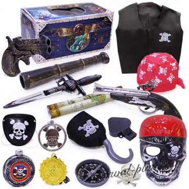 Набор пиратский с жилеткой, 17 предметов